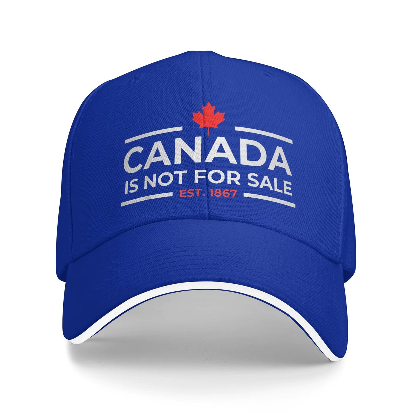 Canada Is Not for Sale 1867 Funny Sun Baseball Cap Summer Fitted Retro Hip Hop Hats for Unisex Men Outdoor Sports Snapback Cap