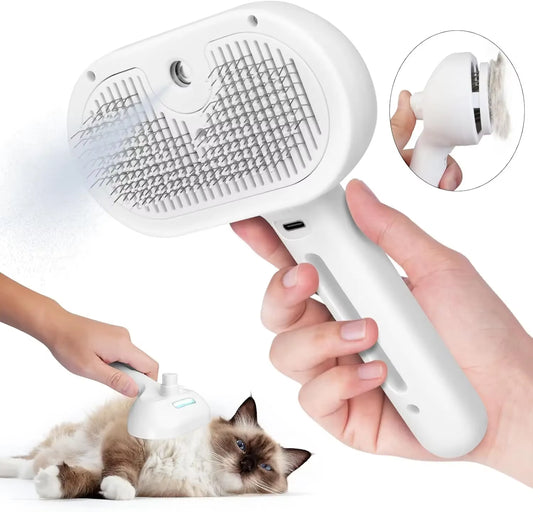 Absolute 3 in 1 Electric Spray Dog & Cat Hair Brushes for Massage/Pet Grooming/Hair Removal