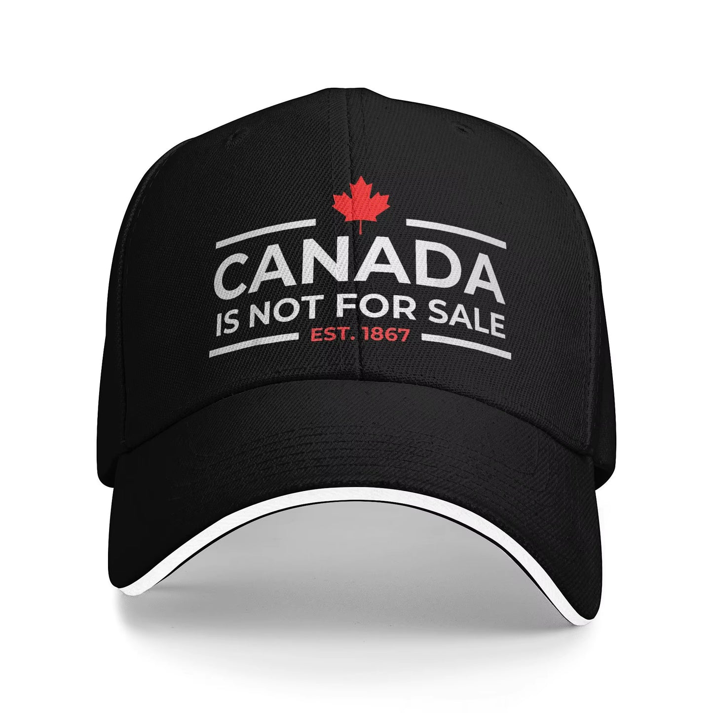 Canada Is Not for Sale 1867 Funny Sun Baseball Cap Summer Fitted Retro Hip Hop Hats for Unisex Men Outdoor Sports Snapback Cap