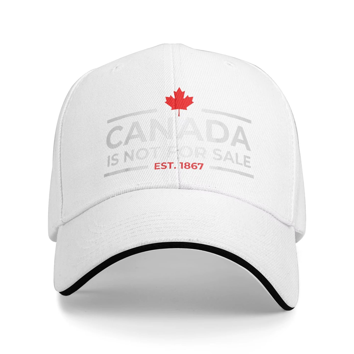Canada Is Not for Sale 1867 Funny Sun Baseball Cap Summer Fitted Retro Hip Hop Hats for Unisex Men Outdoor Sports Snapback Cap