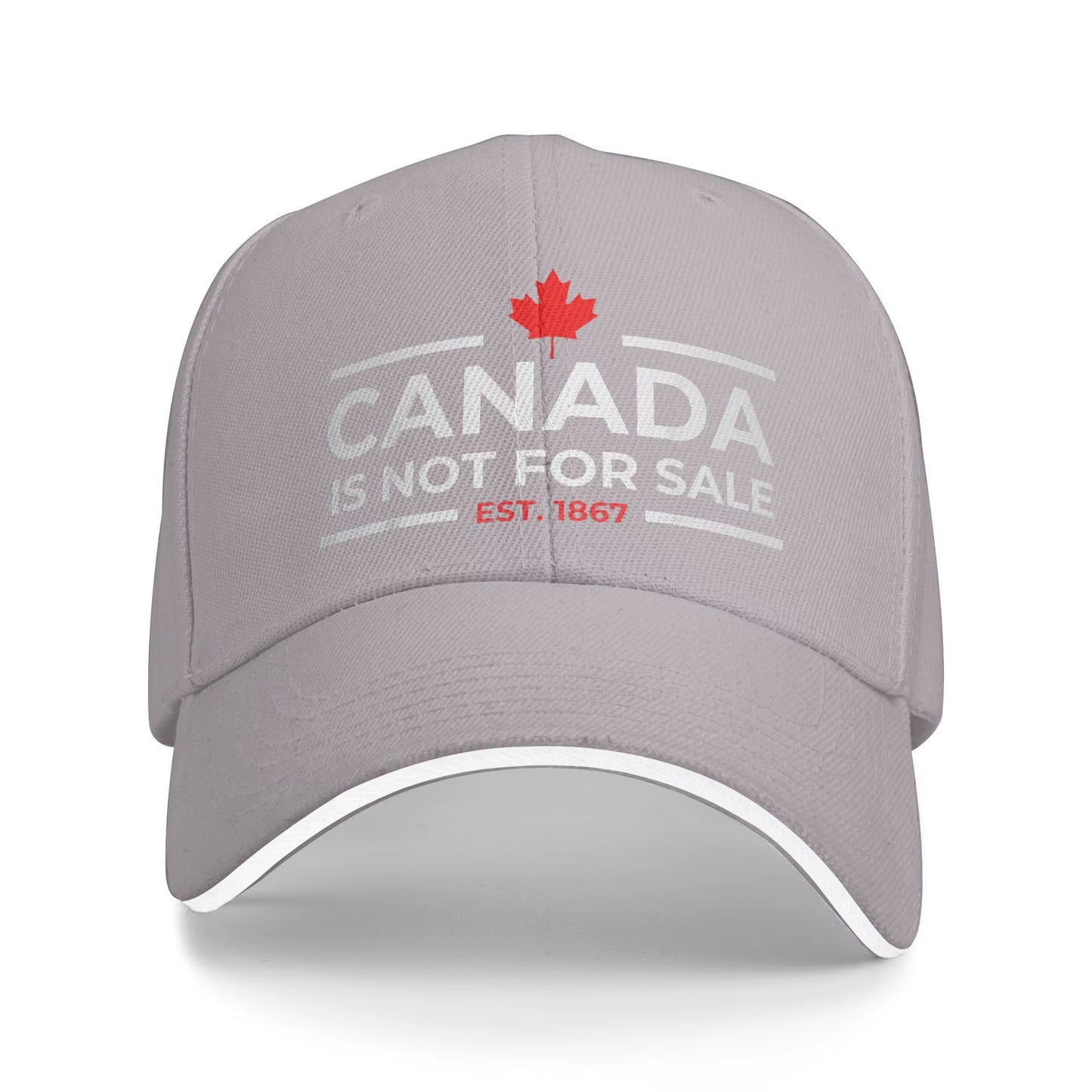 Canada Is Not for Sale 1867 Funny Sun Baseball Cap Summer Fitted Retro Hip Hop Hats for Unisex Men Outdoor Sports Snapback Cap